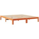  Posteljni okvir brez vzmetnice voščeno rjav 160x200 cm borovina, (22011677) | Shoptok.si