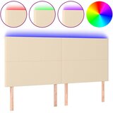  LED uzglavlje krem 180x5x118/128 cm od tkanine | shoptok.hr