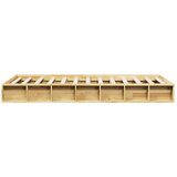 vidaXL posteljni okvir brez vzmetnice 100x200 cm masivni les hrast | Shoptok.si