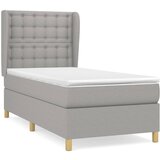 Maison Chic Box spring postelja - Vzmetna postelja z vzmetnico svetlo siva 90x190 cm blago SL7510, (21904940) Cene