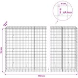  Gabion s žicom debljine 3,5 mm i mrežom 10x10 cm 1150x50x150 cm | shoptok.hr
