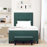  Postelja z vzmetnico Temno zelena 120 x 200 cm Žamet, (5000126312) | Shoptok.si
