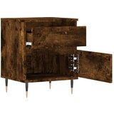 vidaXL Nočna omarica dimljen hrast 40x35x50 cm inženirski les | Shoptok.si