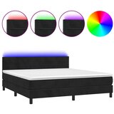  box spring s madracem LED crni 180x200 cm baršun | shoptok.hr