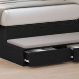 Krovni Nočne omarice Črn hrast MDF, furnir iz hrasta 90 x 36.5 x 16.5 cm, (22008170) | Shoptok.si