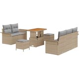  Sjedeća garnitura za vrt 8 kom. 7-Broj sjedala Bež 90 x 55 x 71 cm | shoptok.hr