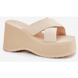 Boto Wedge And Platform Women's Sandals Beige Sevolee | Shoptok.si