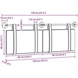  Držeće uzglavlje Zidne Sivi 130 x 55 x 5 cm Antikni PU - Sivi 120 cm bez LED | shoptok.hr