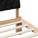  Okvir kreveta Smeđa i crna 135 x 190 cm Masivna borovina | shoptok.hr