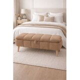 Hanah home Sara tapacirana klupa s prostorom za odlaganje 90 × 45 × 35 cm, braon Cene