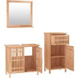 vidaXL 3-dijelni set kupaonskog namještaja od masivnog drva oraha | shoptok.hr