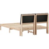  Okvir kreveta Smeđa i crna 160 x 200 cm Masivna borovina | shoptok.hr
