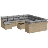  13-dijelni set vrtnih sofa s jastucima poliratan Bež | shoptok.hr
