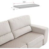 SOFA Vodoodbojna podloga za sedežno garnituro - topper 65 x 200cm bež | Shoptok.si