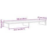  Stalak za monitor boja hrasta 100x27x10 cm konstruirano drvo | shoptok.hr