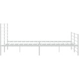  Metalni okvir kreveta uzglavlje i podnožje bijeli 200x200 cm | shoptok.hr