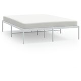 Maison Chic Kovinski Posteljni okvir - Dvoposteljna postelja - Zakonska postelja bel 150x200 cm, (21692523) | Shoptok.si
