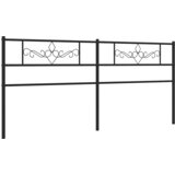  Metalno zamjensko uzglavlje crno 200 cm | shoptok.hr