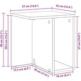  Konačna Stolić 2 pcs Dimljeni hrast 37 x 32 x 40 cm | shoptok.hr