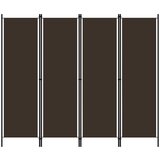 Furnova Paravan 4-delni rjav 200x180 cm, (21929749) Cene