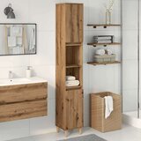 vidaXL Kopalniška omarica artisan hrast 30x30x190 cm inženirski les | Shoptok.si