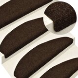 vidaXL samoljepljivi otirači za stepenice 15 kom smeđi 56 x 17 x 3 cm | shoptok.hr