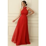 By Saygı Halterneck Lined Long Tulle Dress | shoptok.hr