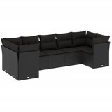  The Living Store Vrtna sedežna garnitura 7-delna z blazinami črn poli ratan - Vrtna Sedežna Garniture, (21452363) | Shoptok.si