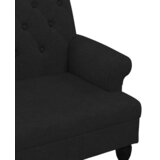  Klupa s naslonom crna 120x62x75,5 cm tkanina | Eponuda.com