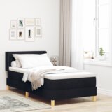  Postelja z vzmetnico z vzmetnico Črna 200 x 80 cm Poliester, (5000123662) | Shoptok.si