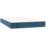 vidaXL Vzmetnica z žepkasto vzmetjo temno modra 120x220x20 cm žamet, (21563294) | Shoptok.si