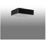 Nice Lamps črna stropna svetilka s steklenim senčnikom/s tekstilnim senčnikom 55x55 cm kortez – | Shoptok.si