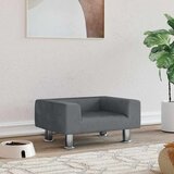 vidaXL Pasja postelja temno siva 50x40x26,5 cm žamet | Shoptok.si