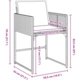  5-delna vrtna jedilna garnitura z oblazinjenjem Siva Poli ratan, (22086824) | Shoptok.si