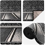 Trkački tepih FLORNES Tkani Siva Zigzag 100 x 400 cm PP 7 mm - Sivi cik-cak 100 x 400 cm | shoptok.hr
