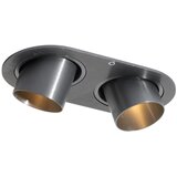 QAZQA Okrogel vgradni reflektor pištola GU10 35 mm nagibni 2-lučni - Installa Cene