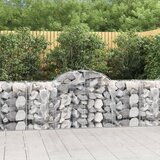 vidaXL Obokane gabion košare 9 kosov 200x50x80/100 cm cinkano železo Cene