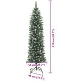  Umjetno vitko božićno drvce Zelena i bijela 210 cm | shoptok.hr