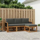 Set vanjskih sofa 4 kom. Prirodna i antracit | shoptok.hr