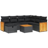  The Living Store Vrtna sedežna garnitura 8-delna z blazinami črn poli ratan - Vrtna Sedežna Garniture, (21453160) | Shoptok.si