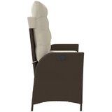  Vrtni naslonjač s jastucima smeđi od poliratana Smeđa 104 x 59 x 93 cm | shoptok.hr