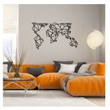 Wallity Zidna dekoracija World Map Metal Decor 4 Black | ePonuda.com