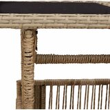  Stol za vrt Bež 100 x 55 x 37 cm PE Rattan i Staklo | shoptok.hr