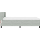 Box Spring Krevet s Madracem Svjetlosiva 100x200 cm Baršun | shoptok.hr