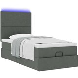  Otomanski okvir kreveta s madraca tamnosivi 80x200cm od tkanine | shoptok.hr