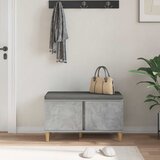  Klupa za hodnik s jastukom Betonsko Siva 80 x 38 x 46 cm | shoptok.hr