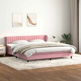 Box Spring krevet s madracima ružičasti 180x210 cm baršun u