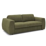 Bobochic Paris Zelena sedežna garnitura za spanje/raztegljiva iz šenilje 220 cm Hugo – | Shoptok.si