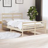 Maison Chic Posteljni okvir - Dvoposteljna postelja - Zakonska postelja iz trdne borovine 140x190 cm-J14418, (21768231) | Shoptok.si