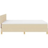  Postelja s škatlo z vzmetnico in LED Krem 140x190 cm Tkanina, (22103389) | Shoptok.si